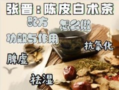 张晋:陈皮白术茶的配方,功效与作用,怎么做,脾虚,祛湿,抗氧化