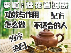 李颖:桂花普洱茶的配方,功效与作用,怎么做,不适合的人,怕冷,温阳