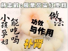杨志敏:板栗芡实红枣糕的功效与作用,做法,小孩孕妇能吃吗,补肾